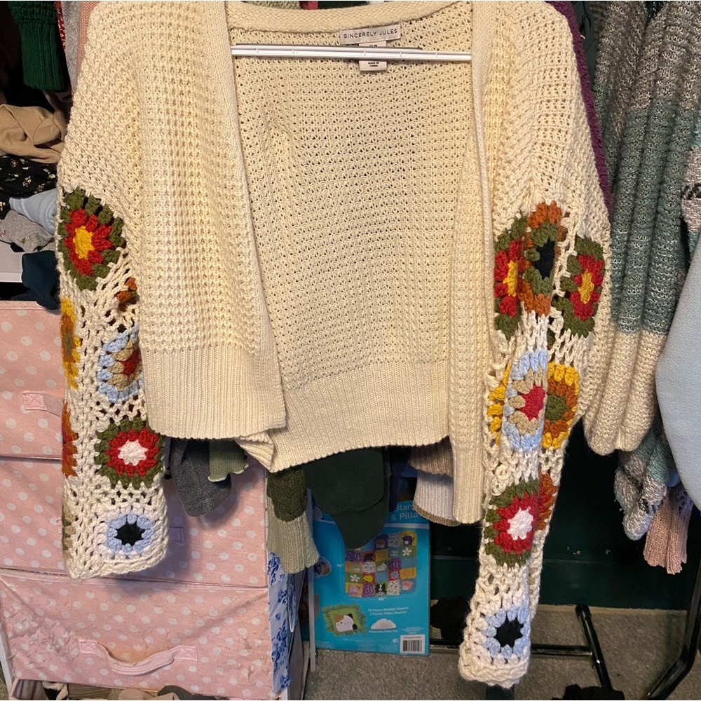 Granny square cardigan.